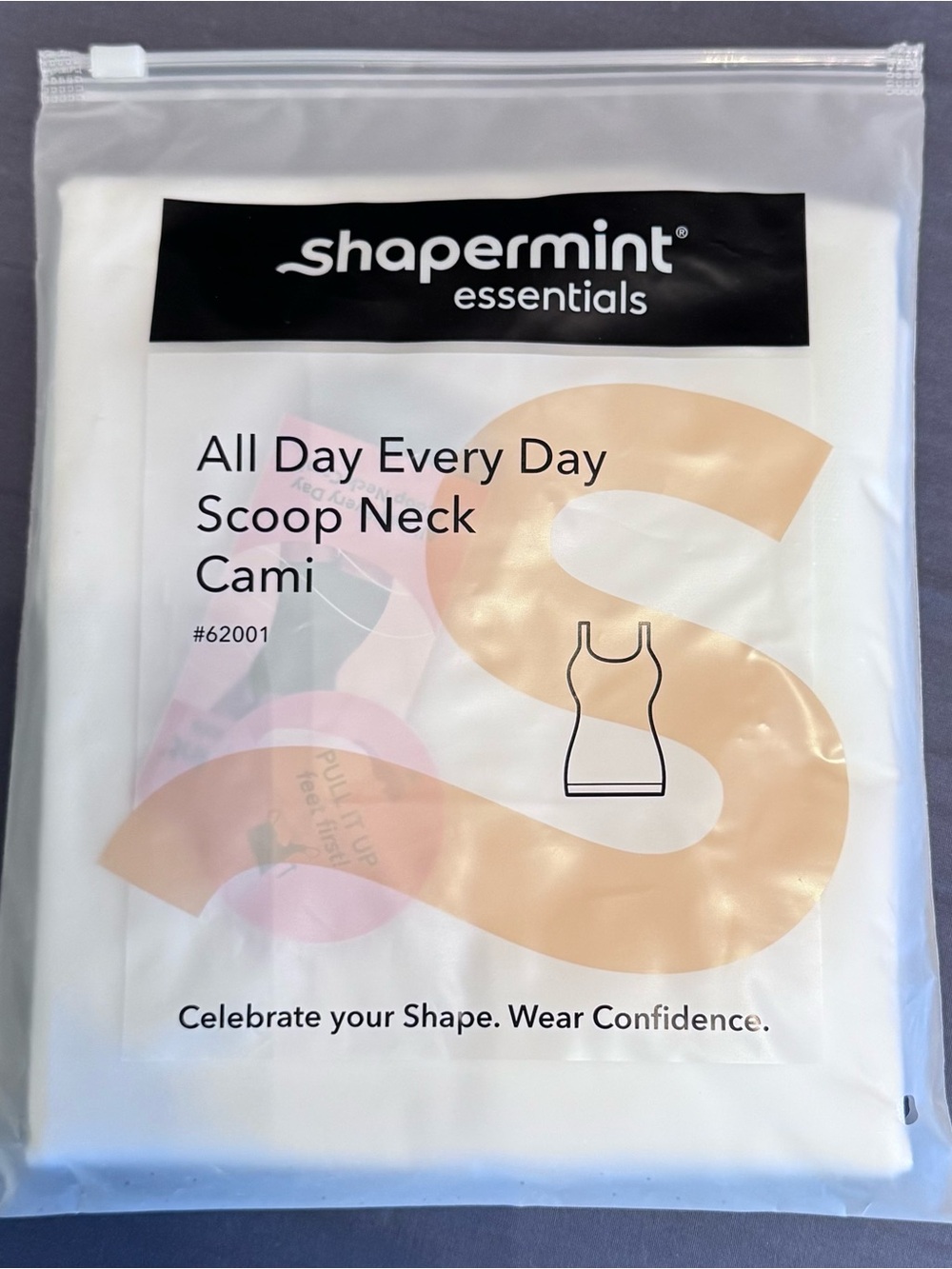 Shapermint Essentials All Day Every Day Scoop Neck Cami XL White New in package